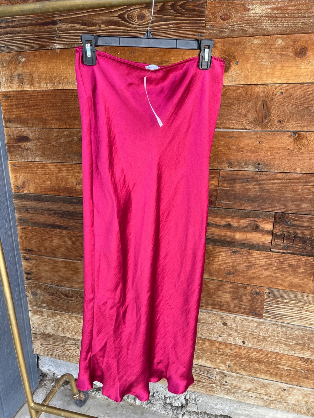 ASOS Design Hot Pink Satin Maxi Skirt Size 8 NWT Y2K Bias Cut Evening Party